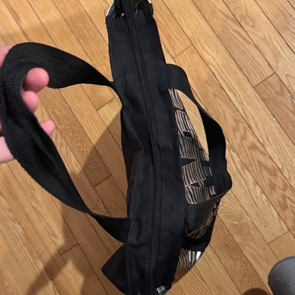 Big Cabo San Lucas Black and White Zebra Print (metallic silver) Tote Bag - Picture 8 of 8